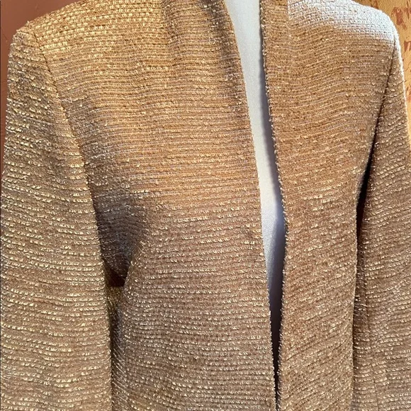 Josephine Chaus Gold Textured Wool Jacket - Picture 7 of 16